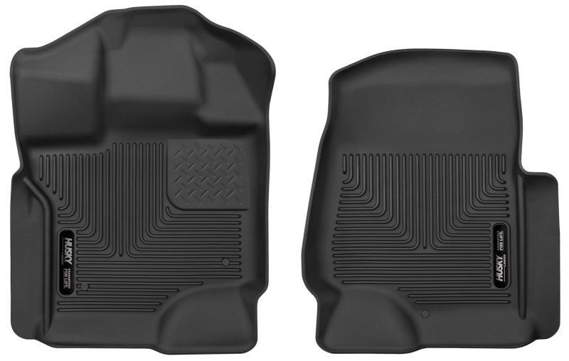Husky Liners X-act Contour Front Floor Liners For 2015-2023 Ford F-150 / 2022-2023 Ford F-150 Lightning SuperCrew/SuperCab - Black