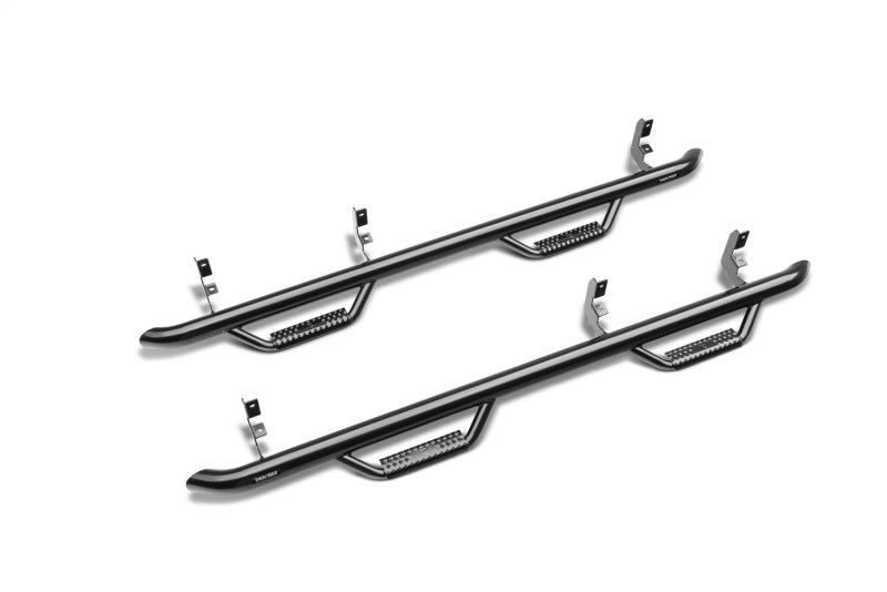 N-Fab Nerf Step 3in Hoop Step Bars For 2019 Chevy Silverado 1500 / GMC Sierra 1500 Crew Cab - Cab Length - Gloss Black