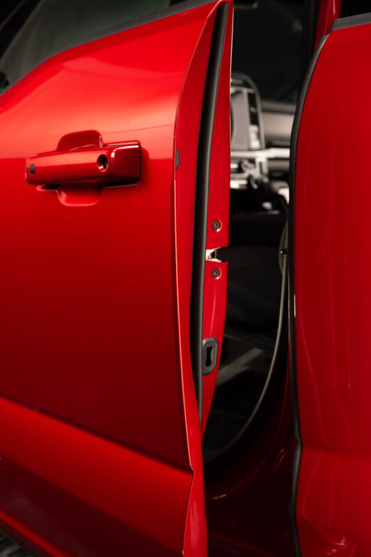 Husky Liners Door Edge Guards (4pc Set) - Rapid Red Metallic Tri Coat For 2021-2025 Ford F-150 - Black