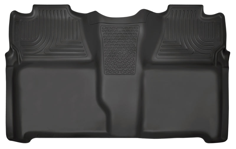 Husky Liners WeatherBeater 2nd Seat Floor Liners For 2007-2013 Chevy Silverado 1500 & 2007-2014 2500/3500 Crew Cab - Black