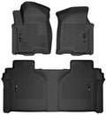 Husky Liners WeatherBeater Front & 2nd Seat Floor Liners For 2019-2023 Chevy Silverado 1500 & 2019-2026 2500/3500 Crew Cab - Black