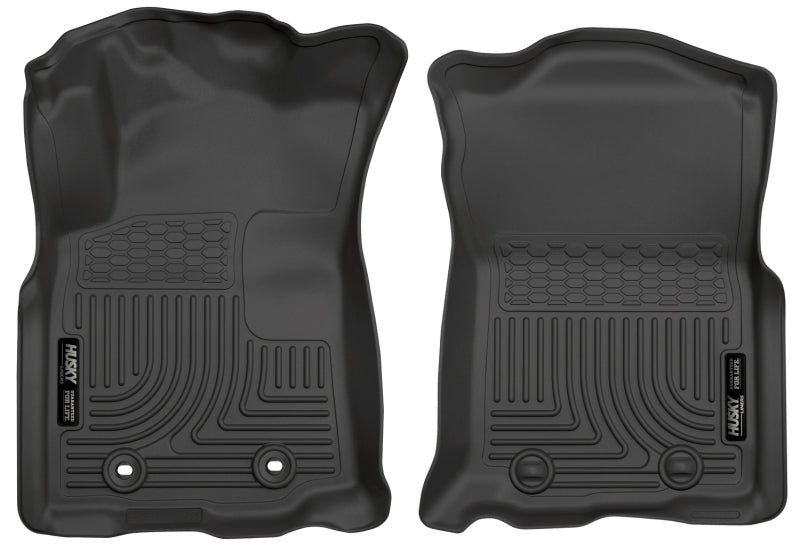 Husky Liners WeatherBeater Front Floor Liners For 2016 Toyota Tacoma (Automatic Transmission) - Black