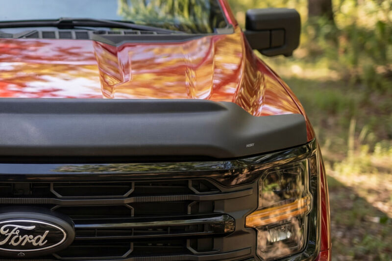 Husky Liners Aeroskin Hood Protector II - Tex. For 2021-2025 Ford F-150 (Excl. 21-25 Trmr/Raptor & Excl. 24-25 Plat/KR) - Black