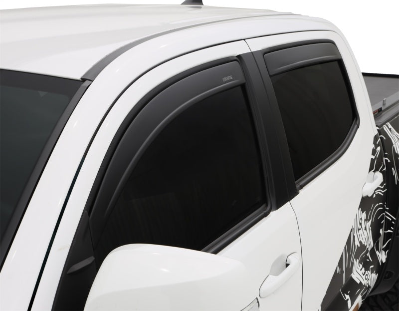 Husky Liners Ventvisor Window Deflectors Low Profile 4pc For 2005-2015 Toyota Tacoma Crew Cab/Double Cab - Matte Black