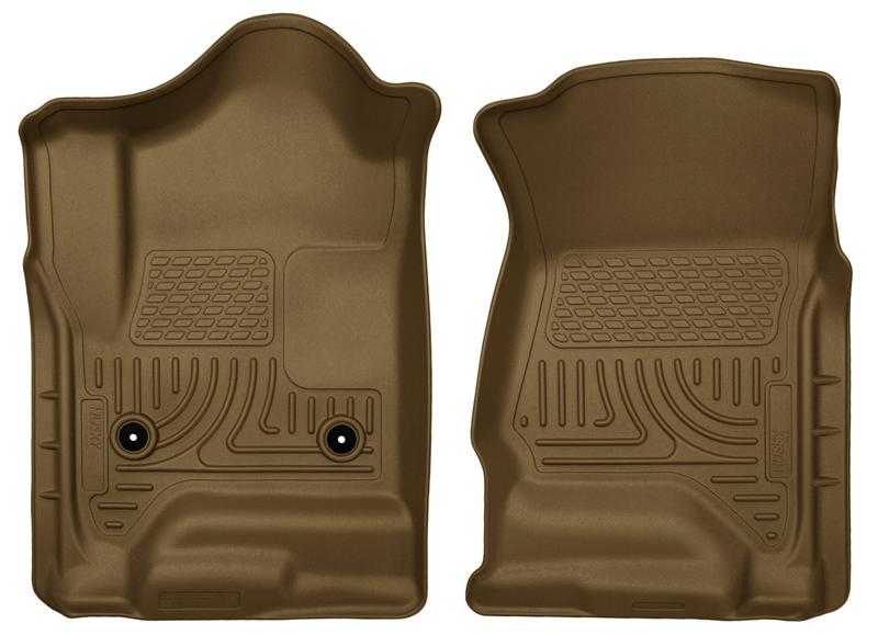 Husky Liners WeatherBeater Front Floor Liners For 2014-2019 Chevy Silverado 1500 / GMC Sierra 1500 & 2015-2019 2500/3500 - Tan