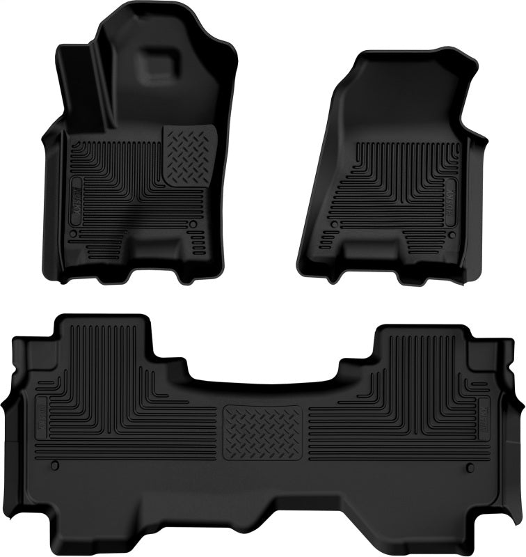 Husky Liners WeatherBeater Front & 2nd Seat Floor Liners For 2025 Ram 1500 Quad Cab - Black