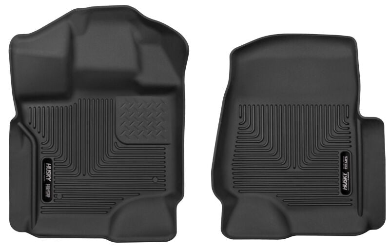 Husky Liners WeatherBeater Front Floor Liners For 2015-2023 Ford F-150 / 2022-2023 Ford F-150 Lightning SuperCrew - Black