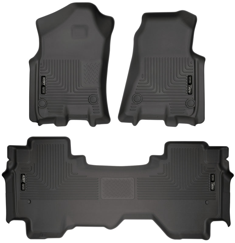 Husky Liners WeatherBeater Front & 2nd Seat Floor Liners For 2019-2026 Ram 1500 Quad Cab - Black