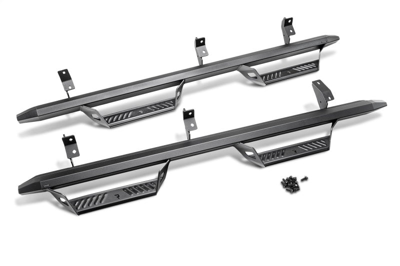 N-Fab Predator Pro Nerf Bars For 2014-2017 Chevy Silverado 1500 / GMC Sierra 1500 Double Cab - Textured Black