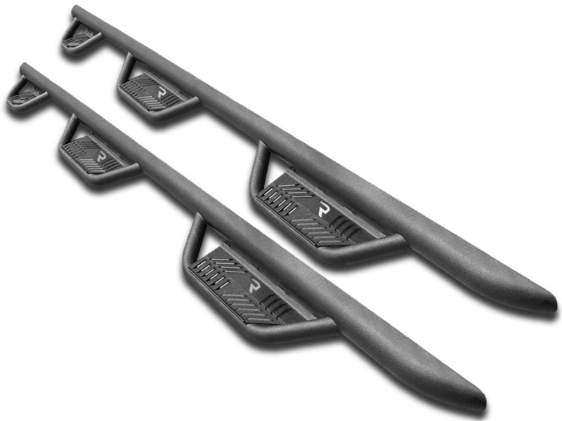 N-Fab Podium LG 3in Nerf Bars For 2011-2014 Ram 1500 & 2010-2018 2500/3500 Crew Cab 6.5 ft Bed - Bed Access - Textured Black