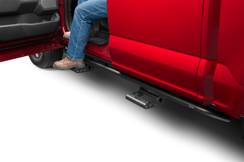 N-Fab RKR Step System 1.75in Rock Rails w/ Detachable Steps For 2015-2017 Ford F-150 SuperCrew - Textured Black