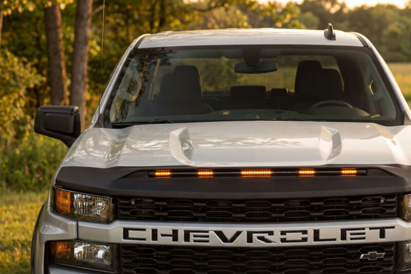 Husky Liners Aeroskin Hood Protector Lightshield PRO For 2019-2024 GMC Sierra 1500 - Black