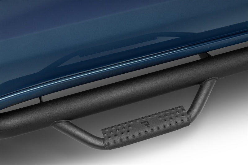 N-Fab Nerf Step 3in Hoop Step Bars For 2019 Chevy Silverado 1500 / GMC Sierra 1500 Crew Cab - Cab Length - Textured Black