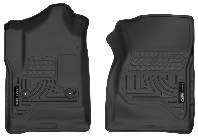 Husky Liners X-act Contour Front Floor Liners For 2014-2017 Chevy Silverado 1500 & 2015-2019 2500/3500 Regular Cab - Black