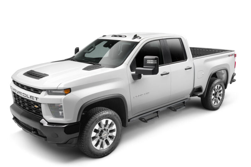 N-Fab Predator Pro Nerf Bars For 2019-2020 Chevy Silverado 1500 / GMC Sierra 1500 & 2020 2500/3500 Crew Cab - Cab Length - Textured Black