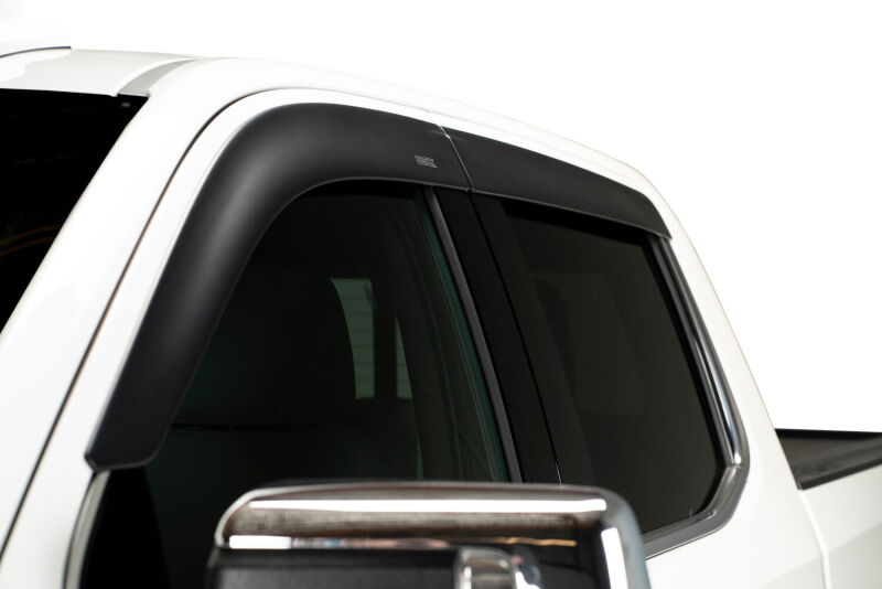 Husky Liners Ventvisor Window Deflectors Low Profile 4pc For 2014-2018 Chevy Silverado 1500 & 2015-2019 2500/3500 Double Cab - Matte Black