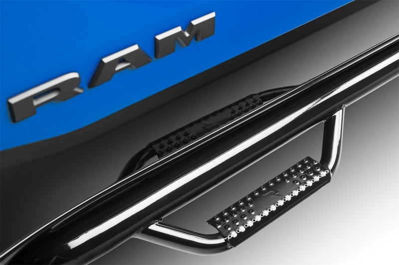 N-Fab Nerf Step 3in Hoop Step Bars For 2019 Ram 1500 Crew Cab 5.5 ft Bed - Cab Length - Gloss Black