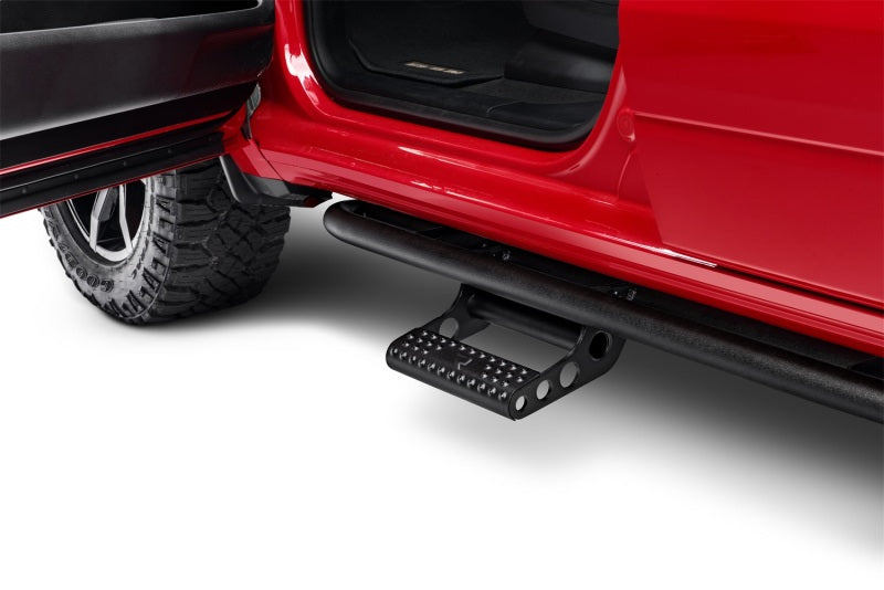 N-Fab RKR Step System 1.75in Rock Rails w/ Detachable Steps For 2015-2017 Ram 1500 Crew Cab - Textured Black
