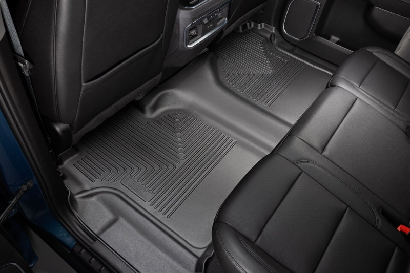 Husky Liners WeatherBeater Front & 2nd Seat Floor Liners For 2019-2023 Chevy Silverado 1500 & 2019-2026 2500/3500 Crew Cab - Black