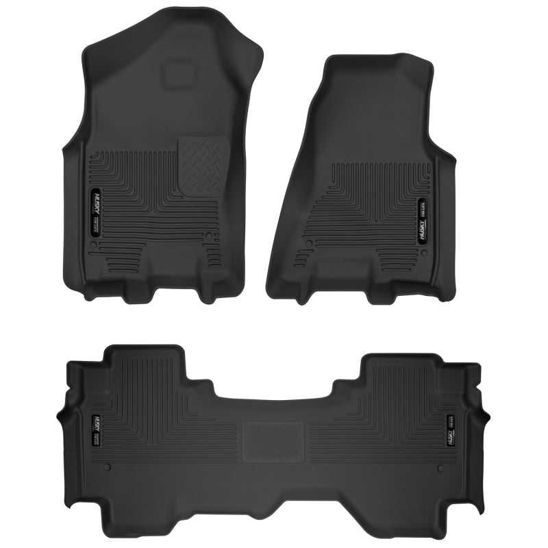 Husky Liners X-act Contour Front & 2nd Seat Floor Liners For 2019-2024 Ram 1500 - Black