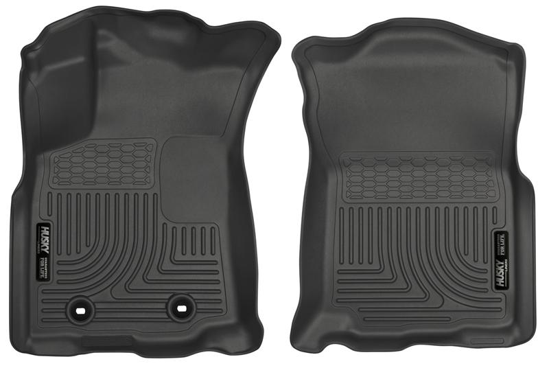Husky Liners WeatherBeater Front Floor Liners For 2016 Toyota Tacoma (Automatic Transmission) - Black