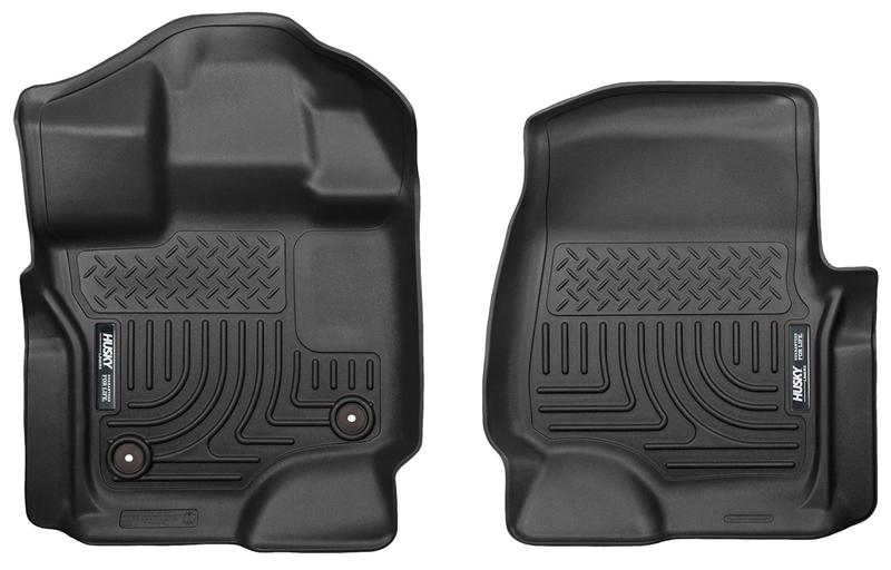 Husky Liners WeatherBeater Front Floor Liners For 2015-2023 Ford F-150 / 2022-2023 Ford F-150 Lightning SuperCrew - Black