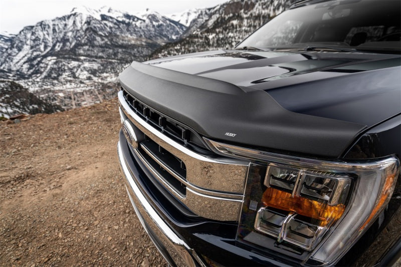 Husky Liners Aeroskin Hood Protector II - Tex. For 2021-2025 Ford F-150 (Excl. 21-25 Trmr/Raptor & Excl. 24-25 Plat/KR) - Black