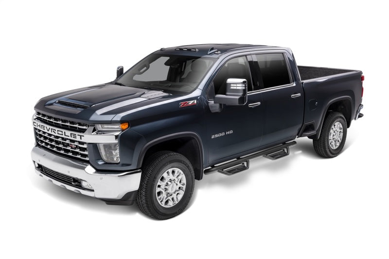 N-Fab Podium LG 3in Nerf Bars For 2019 Chevy Silverado 1500 / GMC Sierra 1500 Crew Cab - Cab Length - Textured Black