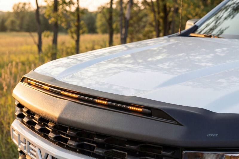 Husky Liners Aeroskin Hood Protector Lightshield PRO For 2019-2024 GMC Sierra 1500 - Black