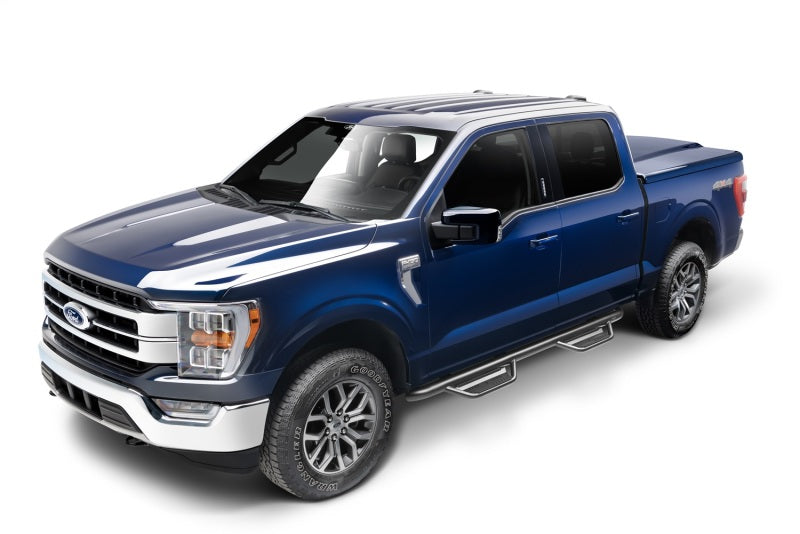 N-Fab Podium LG 3in Nerf Bars For 2015-2017 Ford F-150 SuperCrew - Textured Black