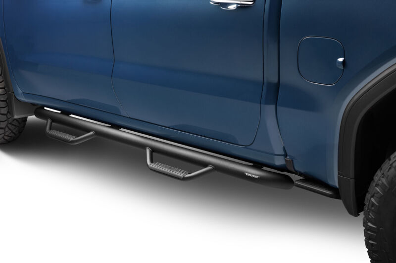 N-Fab Nerf Step 3in Hoop Step Bars For 2019 Chevy Silverado 1500 / GMC Sierra 1500 Crew Cab - Cab Length - Textured Black