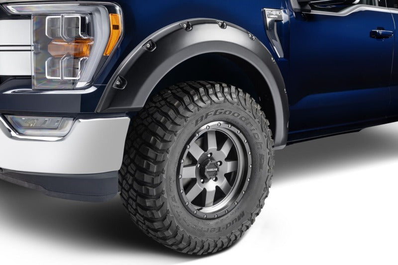 Husky Liners Pocket Style Fender Flares - 4pc For 2021-2025 Ford F-150 (excl. Lightning) - Black