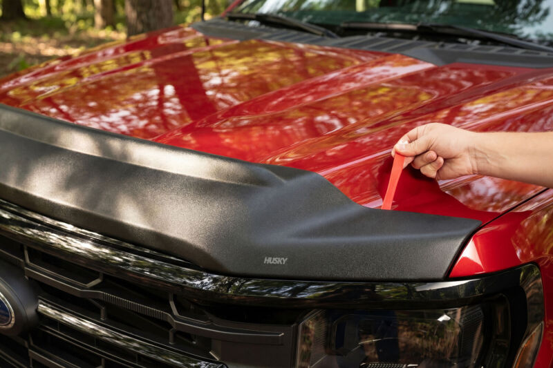 Husky Liners Aeroskin Hood Protector II - Tex. For 2021-2025 Ford F-150 (Excl. 21-25 Trmr/Raptor & Excl. 24-25 Plat/KR) - Black