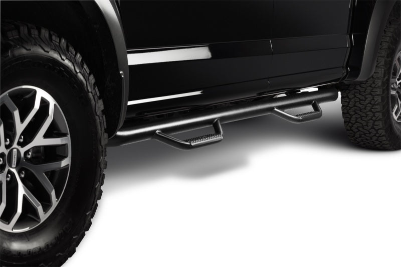 N-Fab Nerf Step 3in Hoop Step Bars For 2015-2017 Ford F-150 SuperCrew - Cab Length - Textured Black