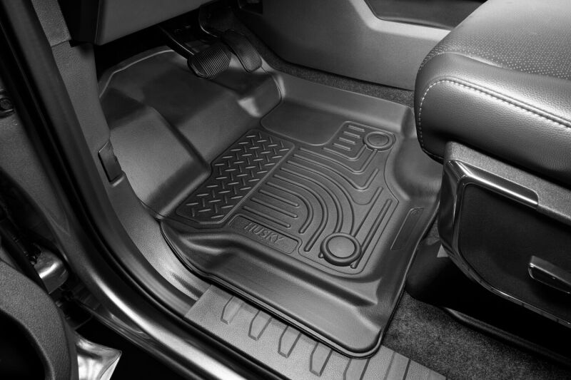 Husky Liners WeatherBeater Front & 2nd Seat Floor Liners For 2021-2024 Ford F-150 / 2022-2024 Ford F-150 Lightning SuperCrew - Black