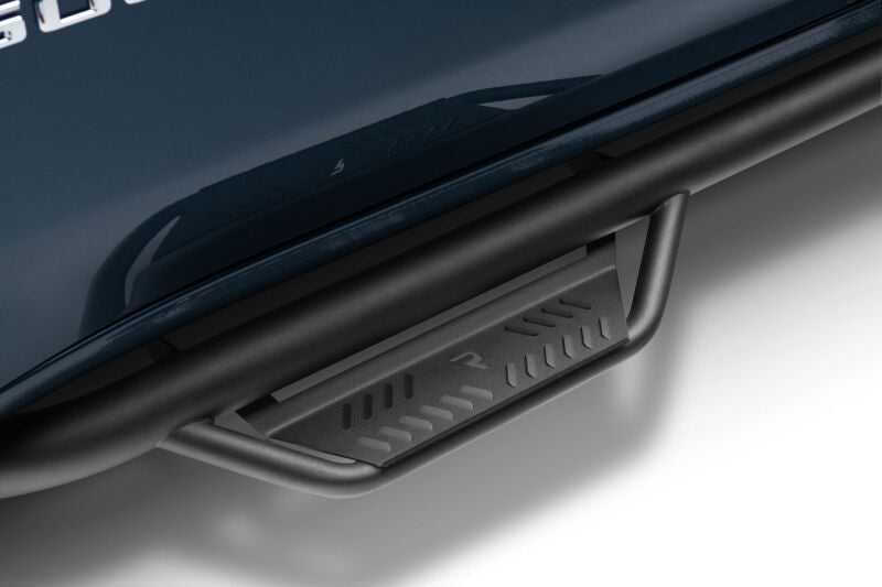 N-Fab Podium LG 3in Nerf Bars For 2019 Chevy Silverado 1500 / GMC Sierra 1500 Crew Cab - Cab Length - Textured Black