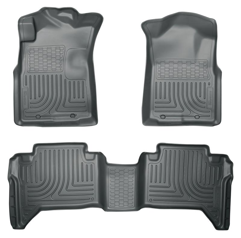 Husky Liners WeatherBeater Front & 2nd Seat Floor Liners For 2005-2013 Toyota Tacoma - Gray