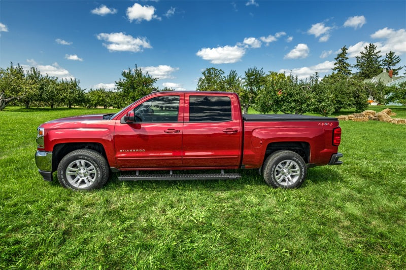 N-Fab Growler Fleet Running Boards For 2007-2018 Chevy Silverado 1500 / GMC Sierra 1500 & 2007-2018 2500/3500 Quad Cab - Cab Length - Textured Black