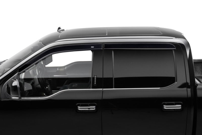 Husky Liners Ventvisor Window Deflectors Low Profile (4pc) For 2015-2024 Ford F-150 / 2022-2024 Ford F-150 Lightning (Incl. Raptor/Lightning) - Smoke