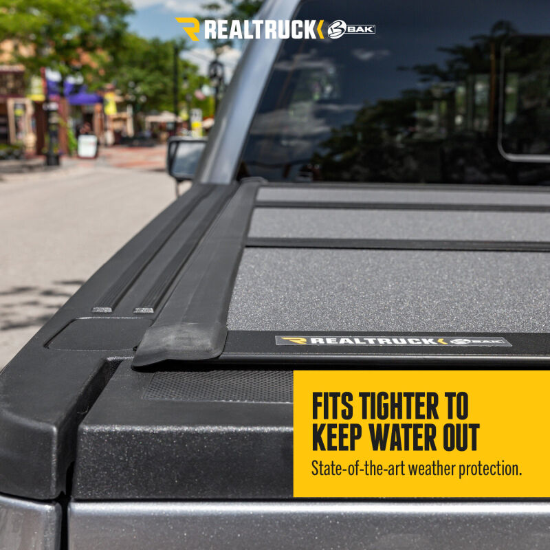 BAK BAKFlip MX4 Hard Folding Tonneau Cover For 2019-2026 Ram 1500 (w/o RamBox, w/ Multifunction Tailgate) 6.5 ft (6'4"/76.3") Bed