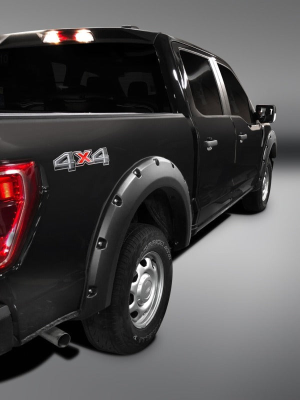 Husky Liners Pocket Style Fender Flares - 4pc For 2021-2025 Ford F-150 (excl. Lightning) - Black