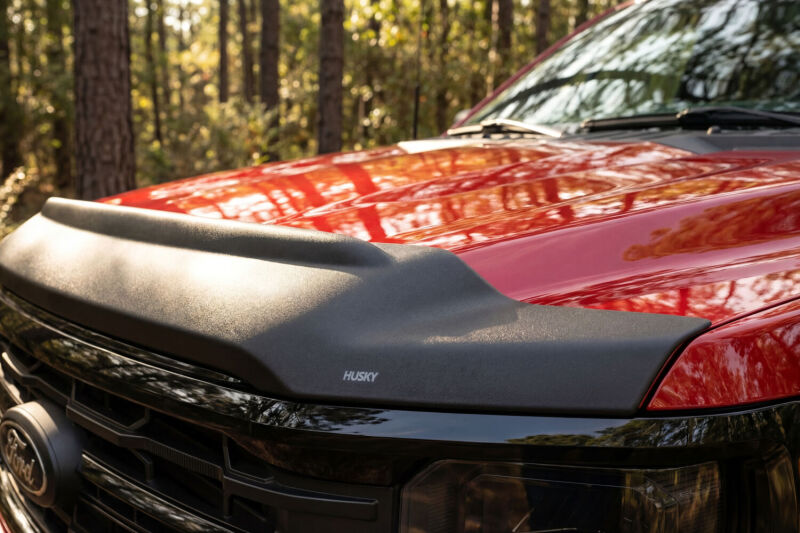 Husky Liners Aeroskin Hood Protector II - Tex. For 2021-2025 Ford F-150 (Excl. 21-25 Trmr/Raptor & Excl. 24-25 Plat/KR) - Black