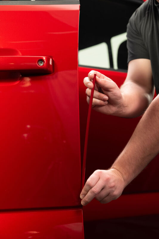 Husky Liners Door Edge Guards (4pc Set) - Rapid Red Metallic Tri Coat For 2021-2025 Ford F-150 - Black