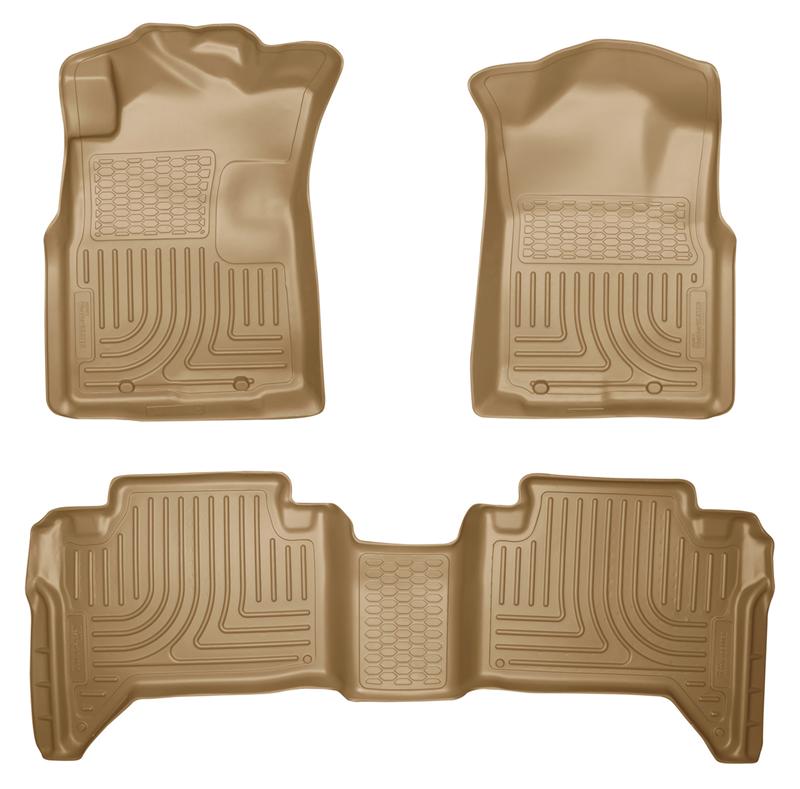 Husky Liners WeatherBeater Front & 2nd Seat Floor Liners For 2005-2013 Toyota Tacoma - Tan
