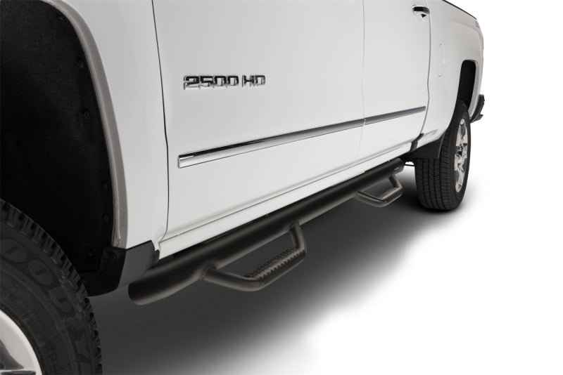 N-Fab Nerf Step 3in Hoop Step Bars For 2019 Chevy Silverado 1500 / GMC Sierra 1500 Crew Cab - Cab Length - Textured Black