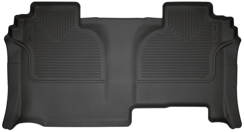Husky Liners WeatherBeater 2nd Seat Floor Liners For 2020-2024 Chevy Silverado 1500 & 2019-2026 2500/3500 Double Cab - Black