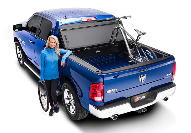 BAK BAKFlip MX4 Hard Folding Tonneau Cover For 2002-2018 Ram 1500 / 2019-2024 Ram 1500 Classic & 2003-2024 2500/3500 (w/ RamBox) 6.5 ft (6'4"/76.3") Bed